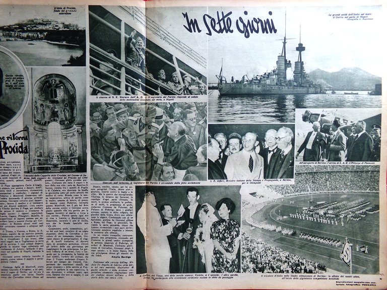 Il Mattino Illustrato 10 Agosto 1936 Petros Siccità Giovanni Procida …