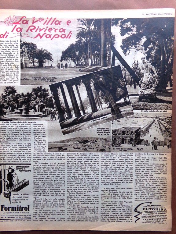 Il Mattino Illustrato 10 Febbraio 1936 Farnese Riviera di Napoli …