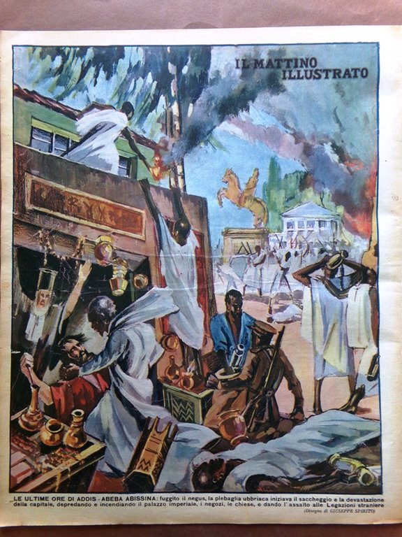 Il Mattino Illustrato 11 Maggio 1936 Conquista Etiopia Petrarca Gemito …