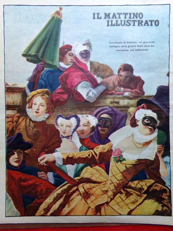 Il Mattino Illustrato 12 Febbraio 1934 Speciale sul Carnevale Maschere …