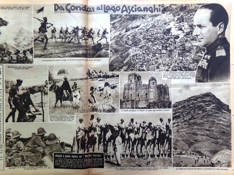 Il Mattino Illustrato 13 Aprile 1936 Badoglio Gondar Ascianghi Campane …