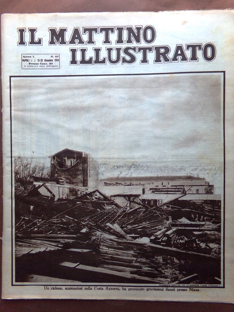 Il Mattino Illustrato 15 Dicembre 1924 Leptis Magna Proiettili Maharajah …