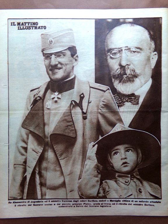 Il Mattino Illustrato 15 Ottobre 1934 Duce Milano Alessandro Barthou …