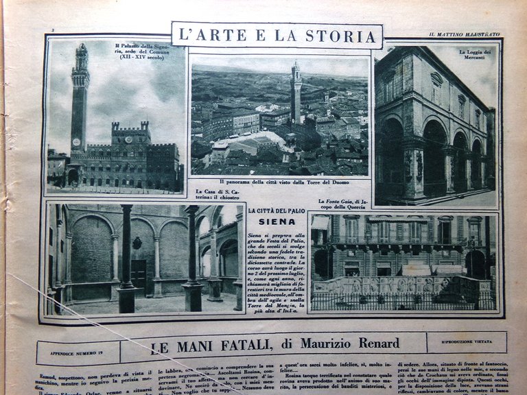 Il Mattino Illustrato 16 Giugno 1924 Karsavina Palestina Siena New …