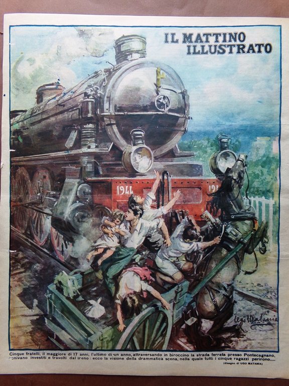 Il Mattino Illustrato 16 Luglio 1934 Duce Trebbia Agro Pontino …