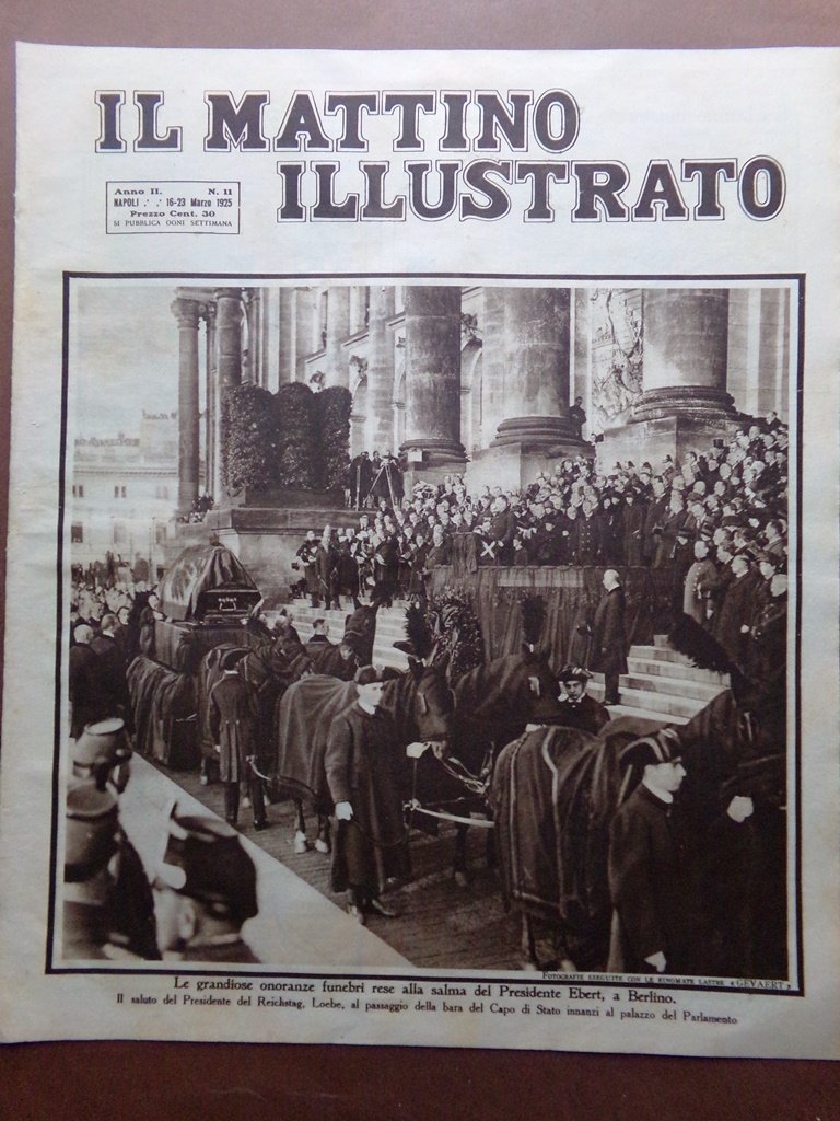 Il Mattino Illustrato 16 Marzo 1925 Persia Capri Funerali di …