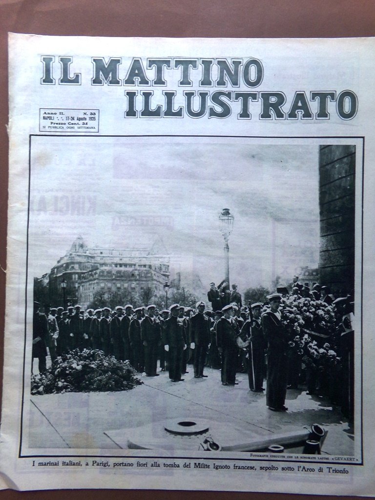 Il Mattino Illustrato 17 Agosto 1925 Tibet Amalfi Vienna Andersen …