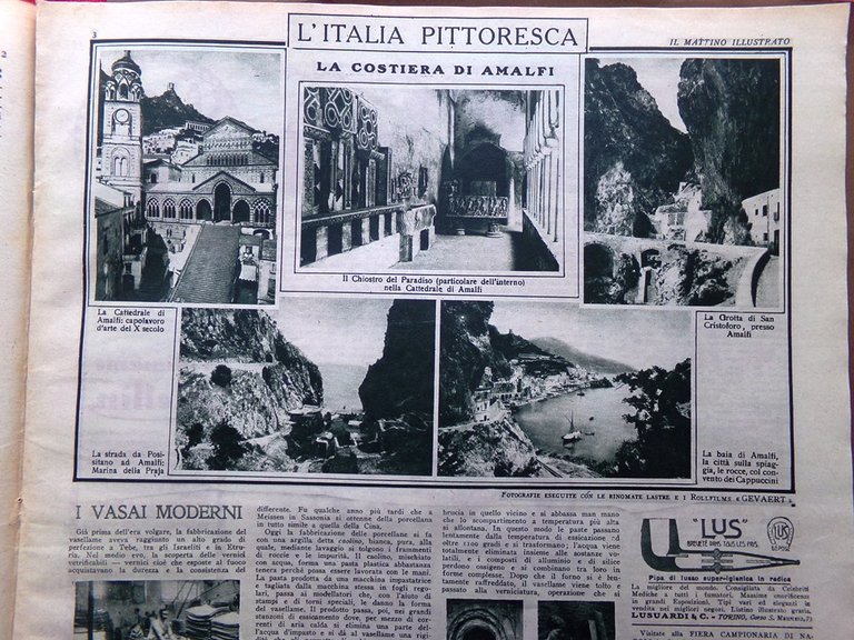 Il Mattino Illustrato 17 Agosto 1925 Tibet Amalfi Vienna Andersen …