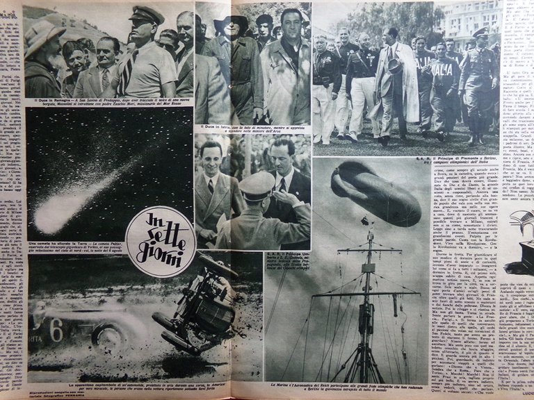 Il Mattino Illustrato 17 Agosto 1936 Duce Minatore Parini Ori …