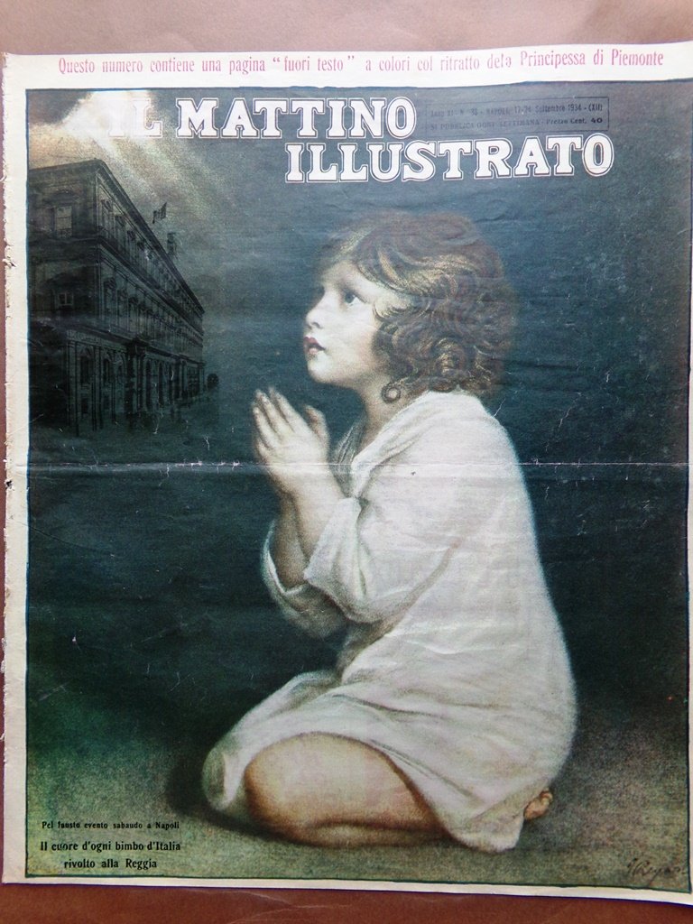 Il Mattino Illustrato 17 Settembre 1934 Maria Piemonte Reggia Duce …