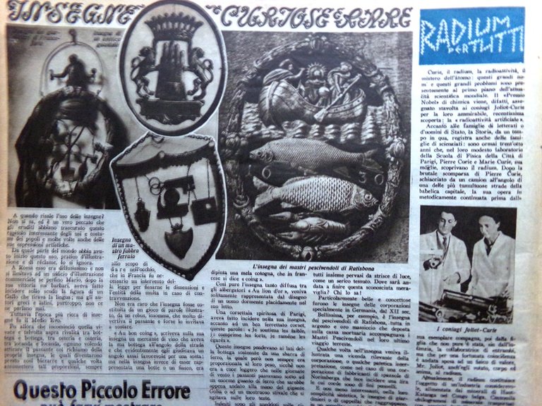 Il Mattino Illustrato 2 Marzo 1936 Tembien Endertà Curie Radium …