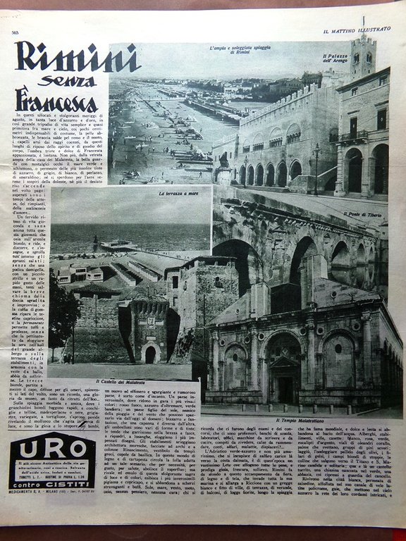 Il Mattino Illustrato 20 Agosto 1934 Rimini Florimo Francobolli Colle …