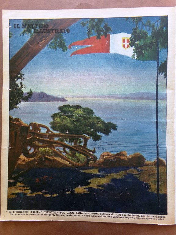 Il Mattino Illustrato 20 Aprile 1936 Battaglia di Maraua Gigante …