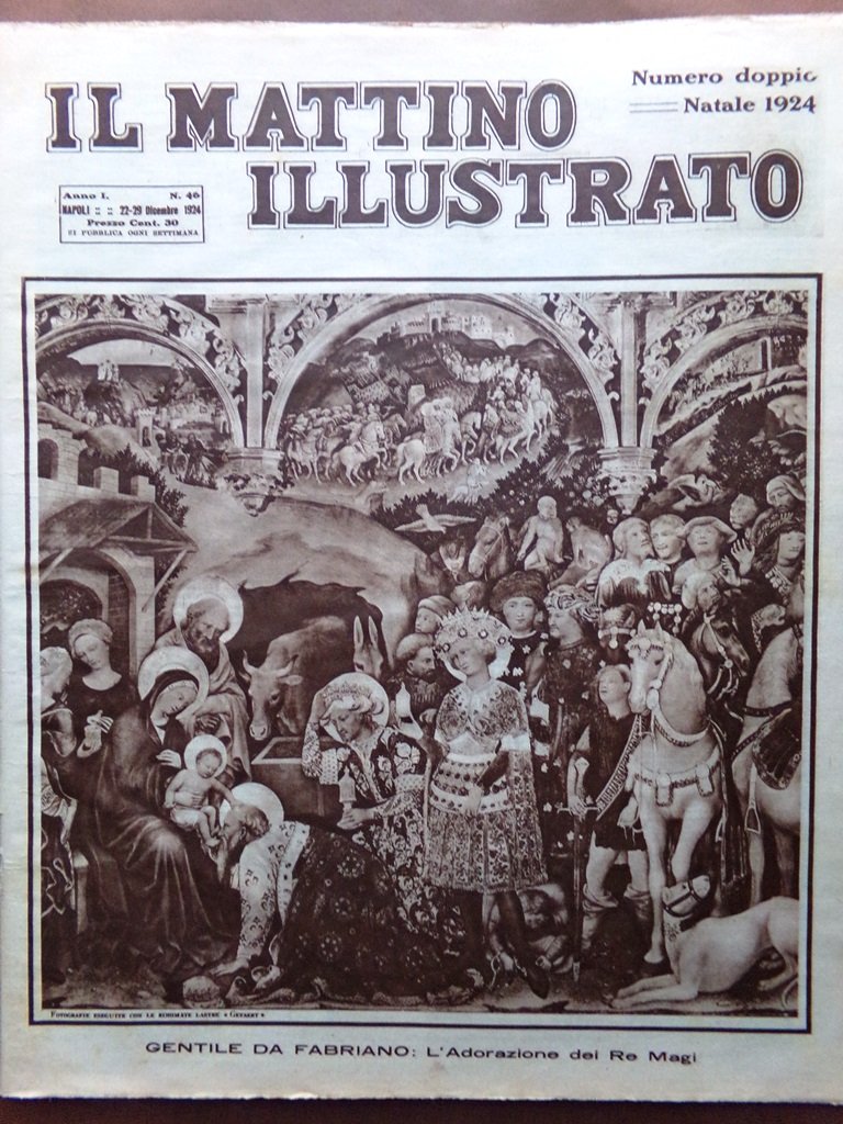 Il Mattino Illustrato 22 Dicembre 1924 Speciale Natale Presepe Magi …