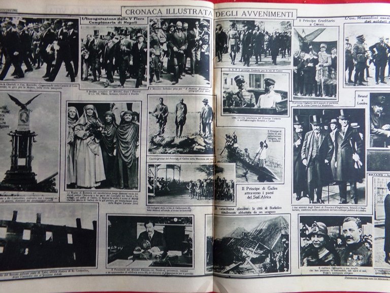 Il Mattino Illustrato 24 Agosto 1925 Mussolini Padova Beghine Bruges …