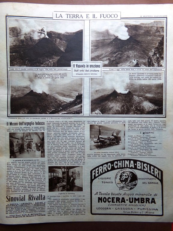 Il Mattino Illustrato 25 Maggio 1925 Hindenburg Todi Vesuvio Majestic …