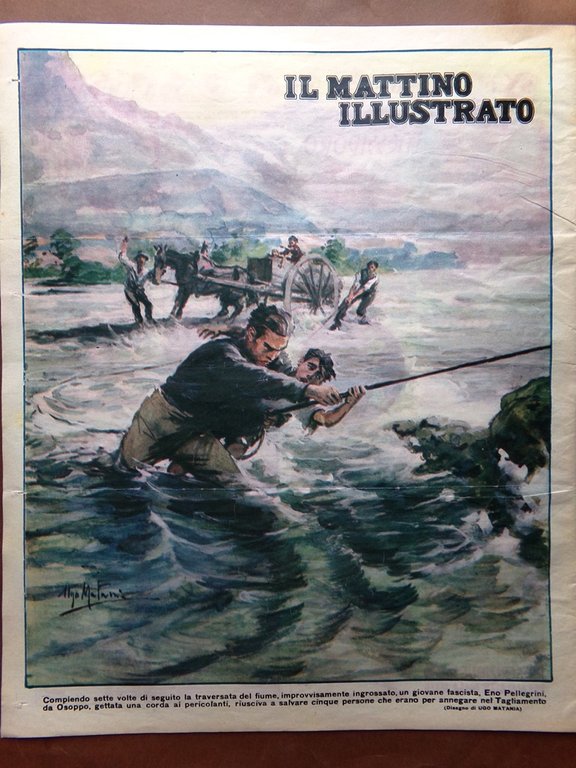 Il Mattino Illustrato 27 Agosto 1934 Duce Manovre Abruzzo Shearer …