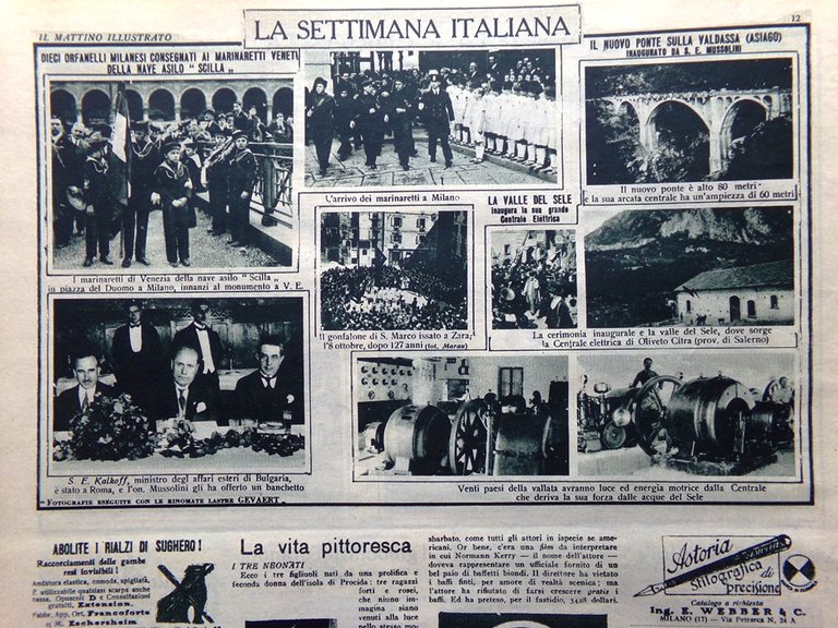 Il Mattino Illustrato 27 Ottobre 1924 Louis Zborowsky Subiaco Fiera …