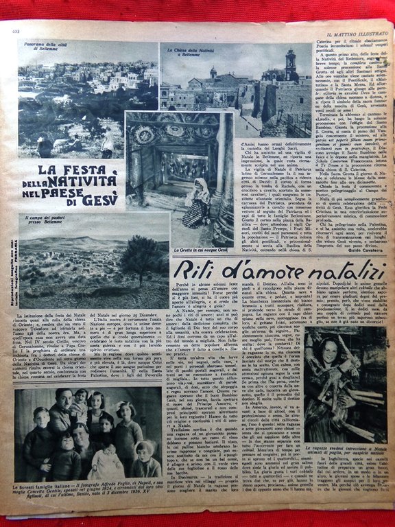 Il Mattino Illustrato 28 Dicembre 1936 Natale Carbonaie Abruzzo Arduino …