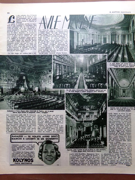 Il Mattino Illustrato 3 Dicembre 1934 Aula Magna Watussi Macbeth …