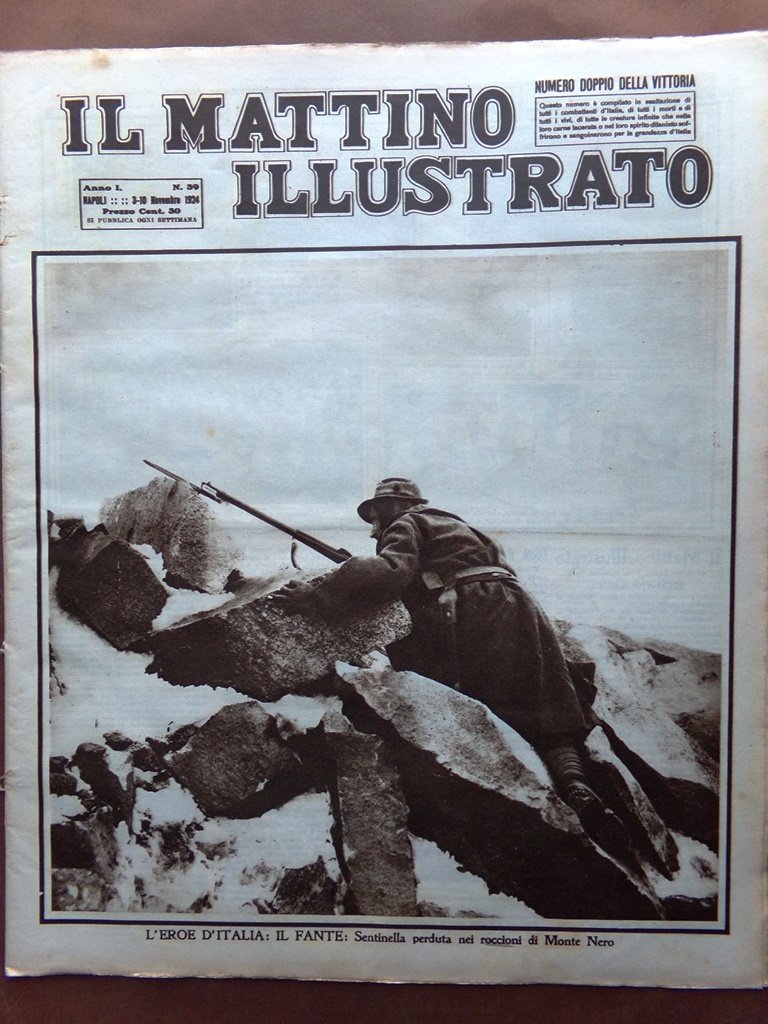 Il Mattino Illustrato 3 Novembre 1924 Lourdes Epopea Italica Trento …