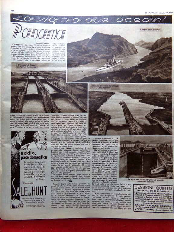 Il Mattino Illustrato 4 Giugno 1934 Sagra Cocullo Panama Vulcano …