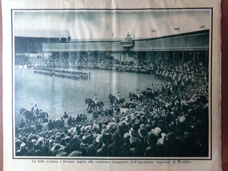 Il Mattino Illustrato 5 Maggio 1924 Wembley Biennale Venezia Targa …