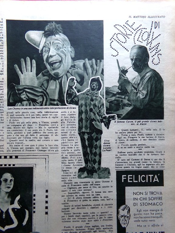 Il Mattino Illustrato 5 Marzo 1934 Funerali Re Alberto Clown …