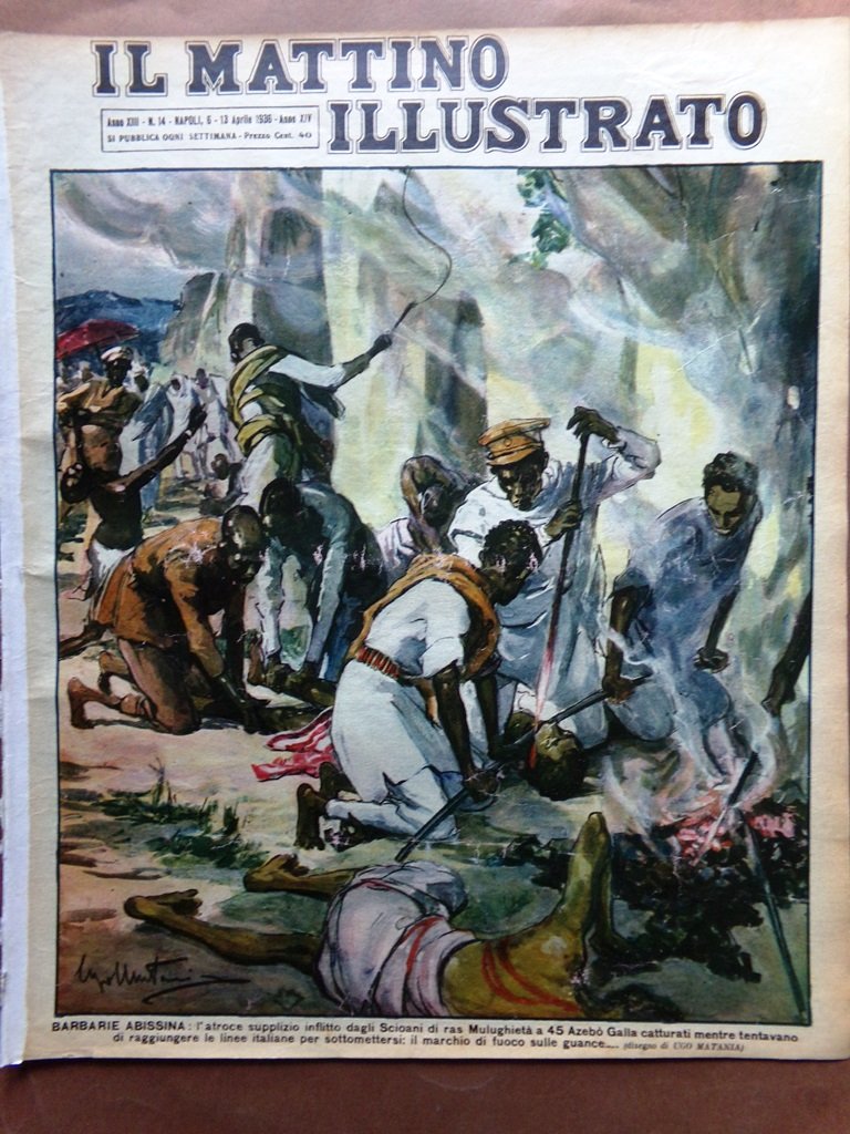 Il Mattino Illustrato 6 Aprile 1936 Vipera Palafitte Gondola Duce …