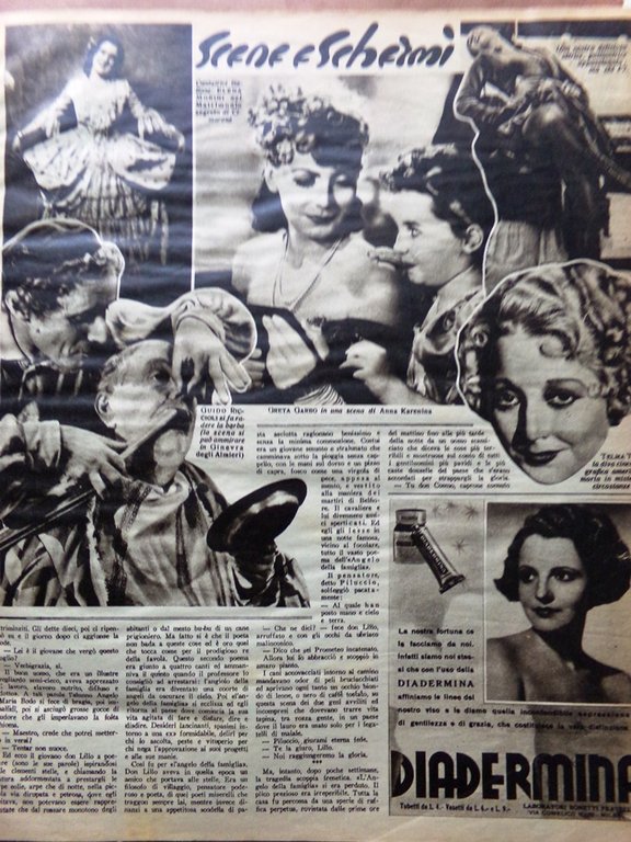 Il Mattino Illustrato 6 Gennaio 1936 Regina Elena Garbo Gibilterra …