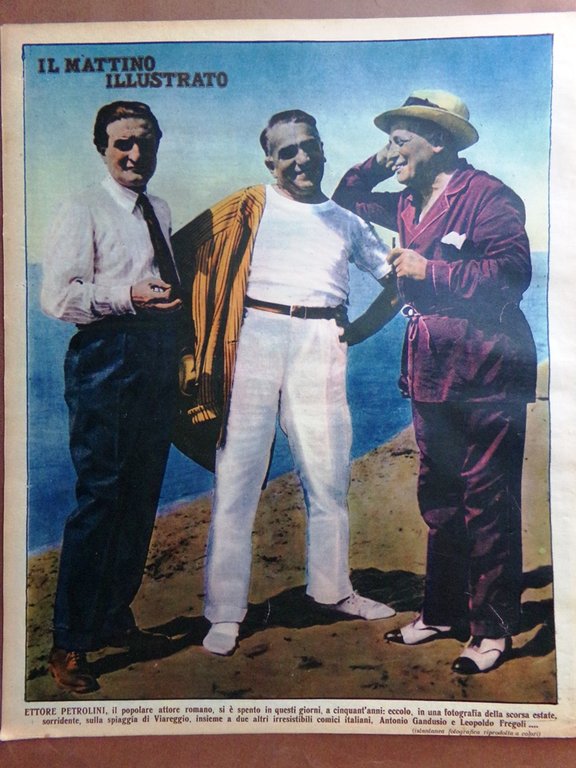 Il Mattino Illustrato 6 Luglio 1936 Morte Petrolini Val D'Aosta …