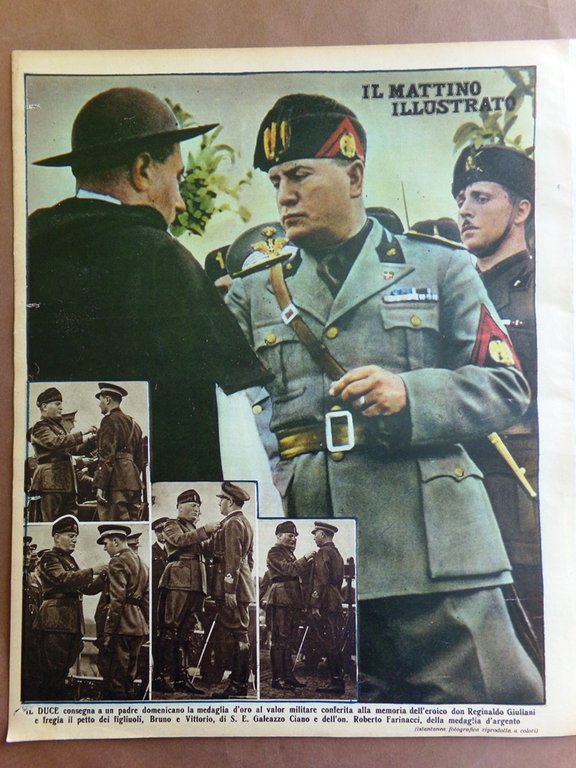 Il Mattino Illustrato 8 Giugno 1936 Bagnolini Diaz Badoglio Campanili …