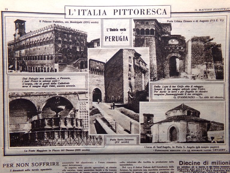 Il Mattino Illustrato 8 Settembre 1924 Matteotti Perugia Anestesia Russia …