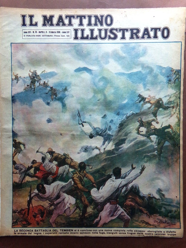 Il Mattino Illustrato 9 Marzo 1936 Caduti di Adua Battaglia …