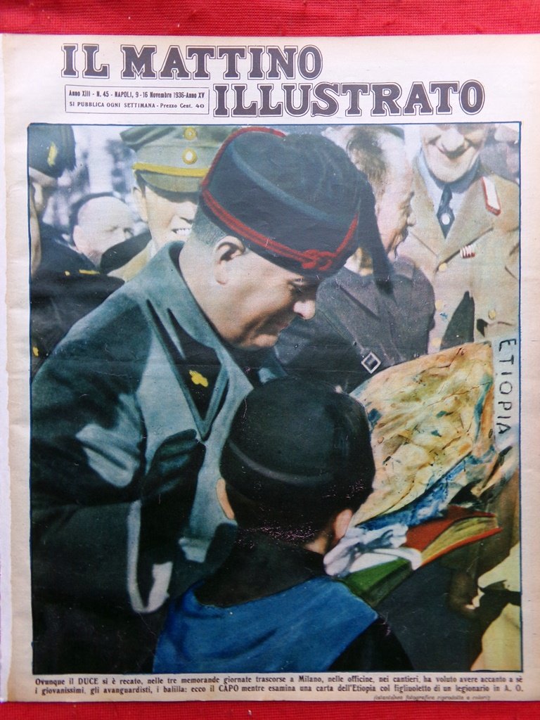 Il Mattino Illustrato 9 Novembre 1936 Torri Pavia Duce Fondatore …