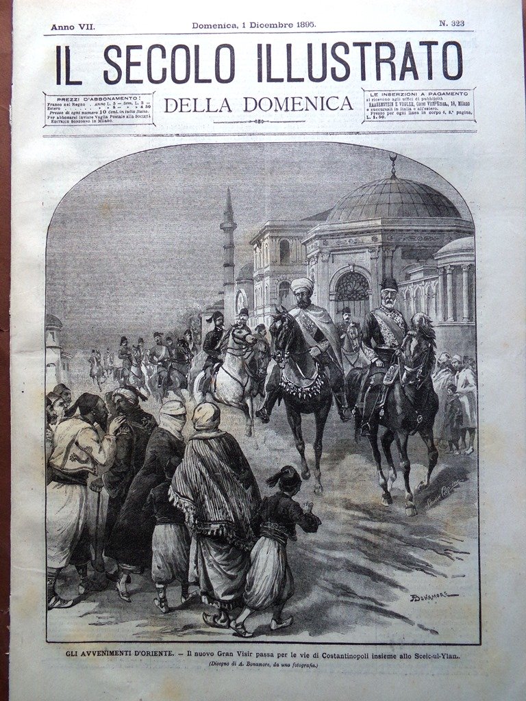Il Secolo Illustrato 1 Dicembre 1895 Oriente Rada Smirne Cimitero …