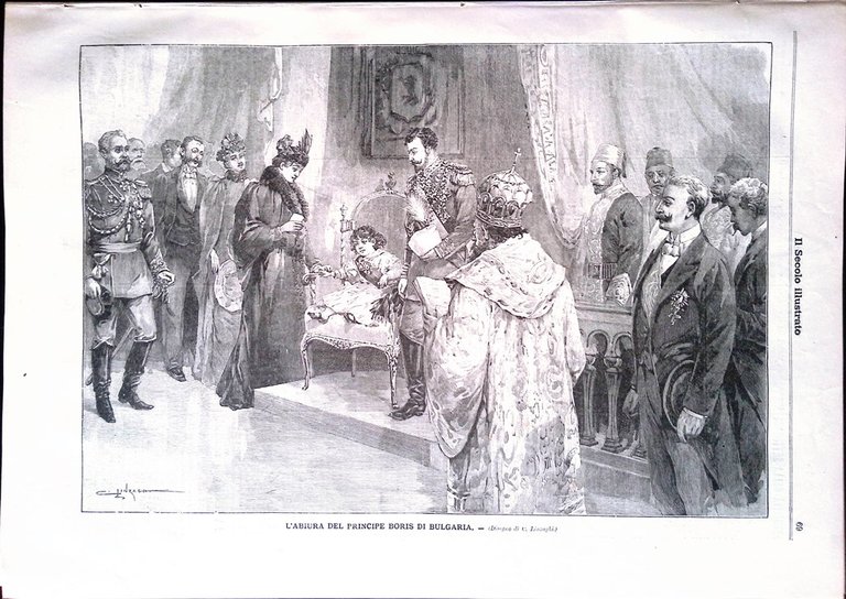 Il Secolo Illustrato 1 Marzo 1896 Ghinda Lanzo d'Intelvi Abiura …
