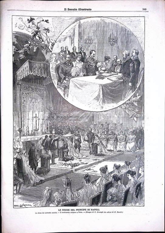 Il Secolo Illustrato 1 Novembre 1896 Nozze del Principe Napoli …