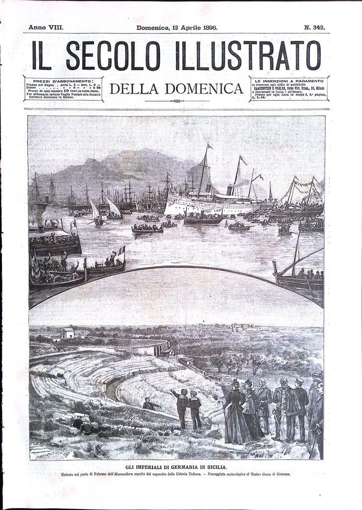 Il Secolo Illustrato 12 Aprile 1896 Giordano Nunoz Baucia Imperiali …