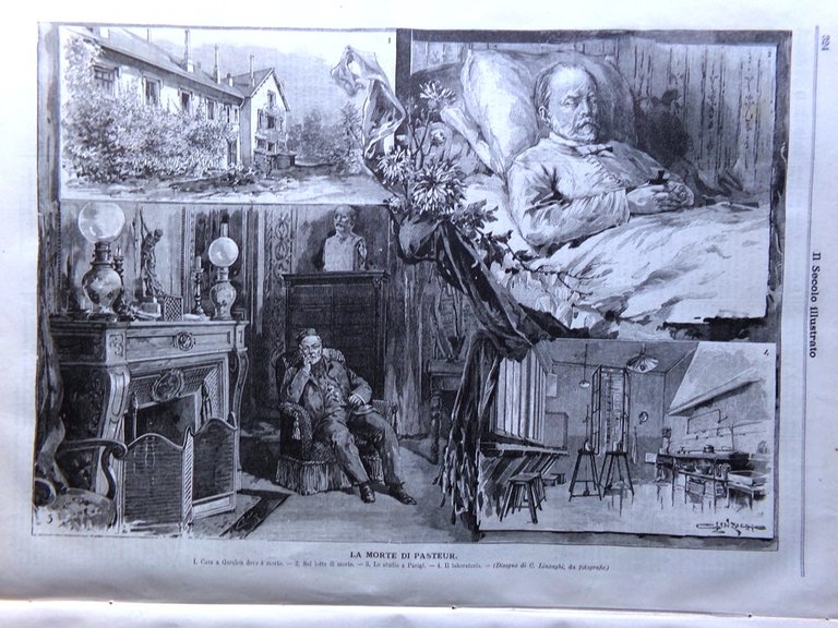 Il Secolo Illustrato 13 Ottobre 1895 Morte di Pasteur Dinka …