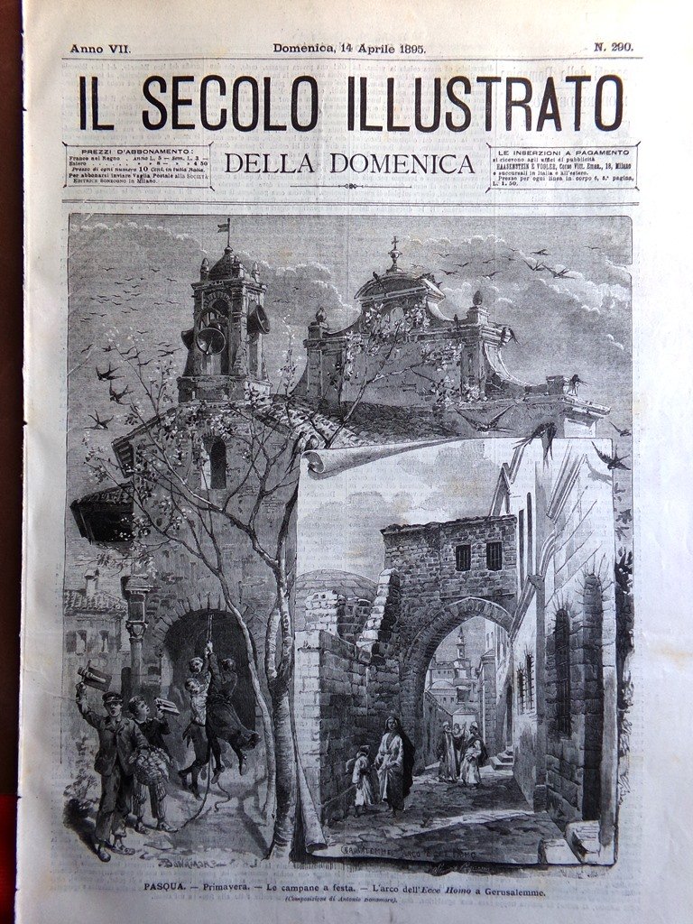 Il Secolo Illustrato 14 Aprile 1895 Pasqua Tubercolosi Occupazione Adigrat …