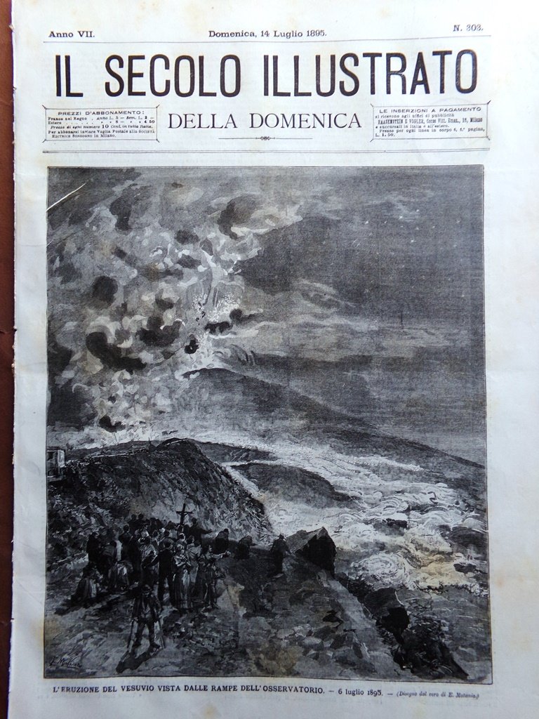 Il Secolo Illustrato 14 Luglio 1895 Vesuvio Desclée San Gimignano …