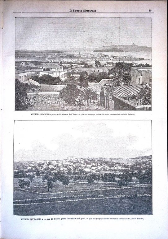 Il Secolo Illustrato 14 Marzo 1897 Isola di Candia Canea …