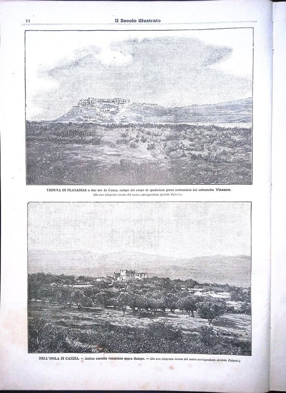 Il Secolo Illustrato 14 Marzo 1897 Isola di Candia Canea …