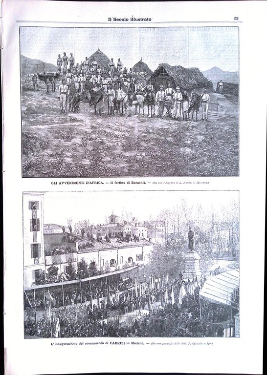 Il Secolo Illustrato 16 Febbraio 1896 Resa di Macallè Moro …