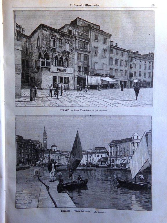 Il Secolo Illustrato 17 Febbraio 1895 Cristo Purim Bovio Pirano …