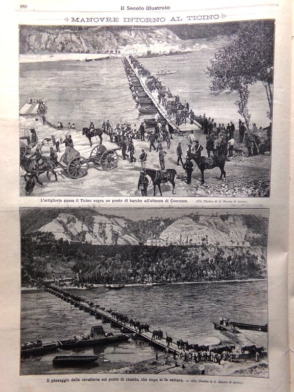 Il Secolo Illustrato 18 Agosto 1895 Estate Duomo Milano Manovre …