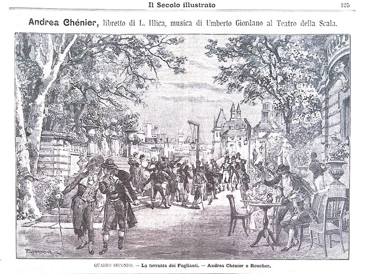 Il Secolo Illustrato 19 Aprile 1896 Andrea Chénier Giordano Feste …