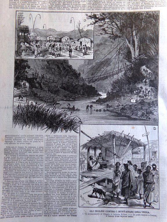 Il Secolo Illustrato 19 Maggio 1895 Acciaierie Terni Inglesi India …
