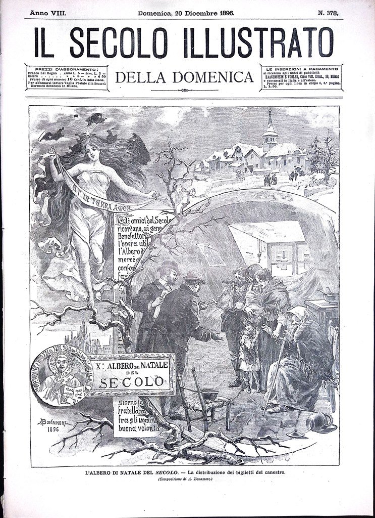 Il Secolo Illustrato 20 Dicembre 1896 Natale Nerazzini Menelik Raggi …